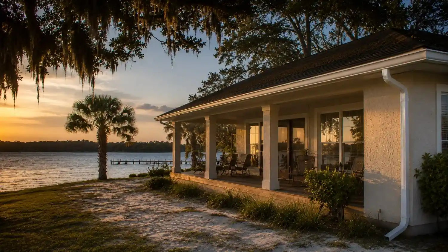 Bartow, Florida residential roofline served by Polk County Gutter Company