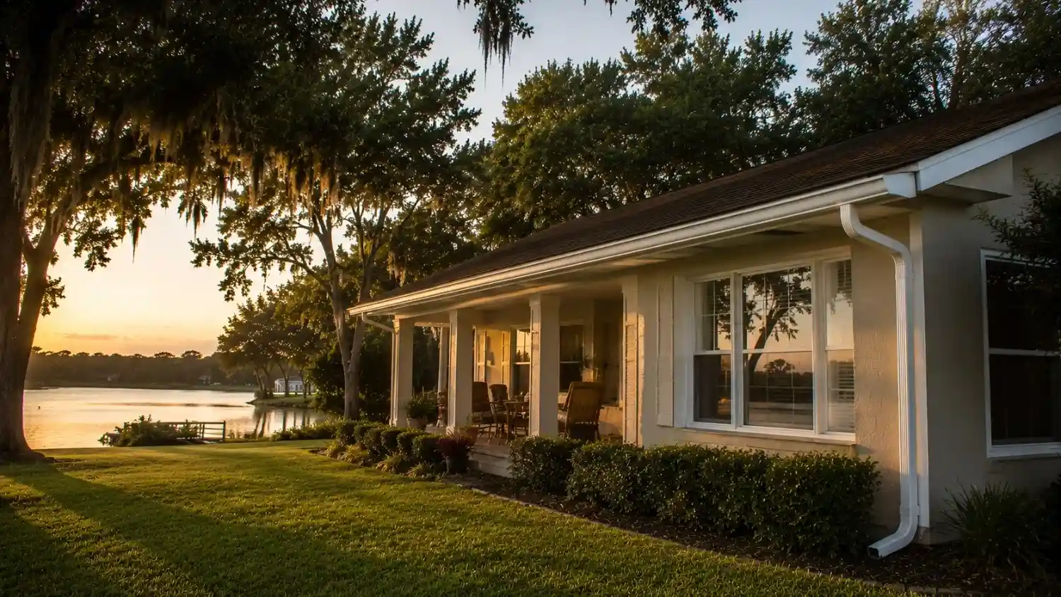Haines City, Florida residential roofline served by Polk County Gutter Company