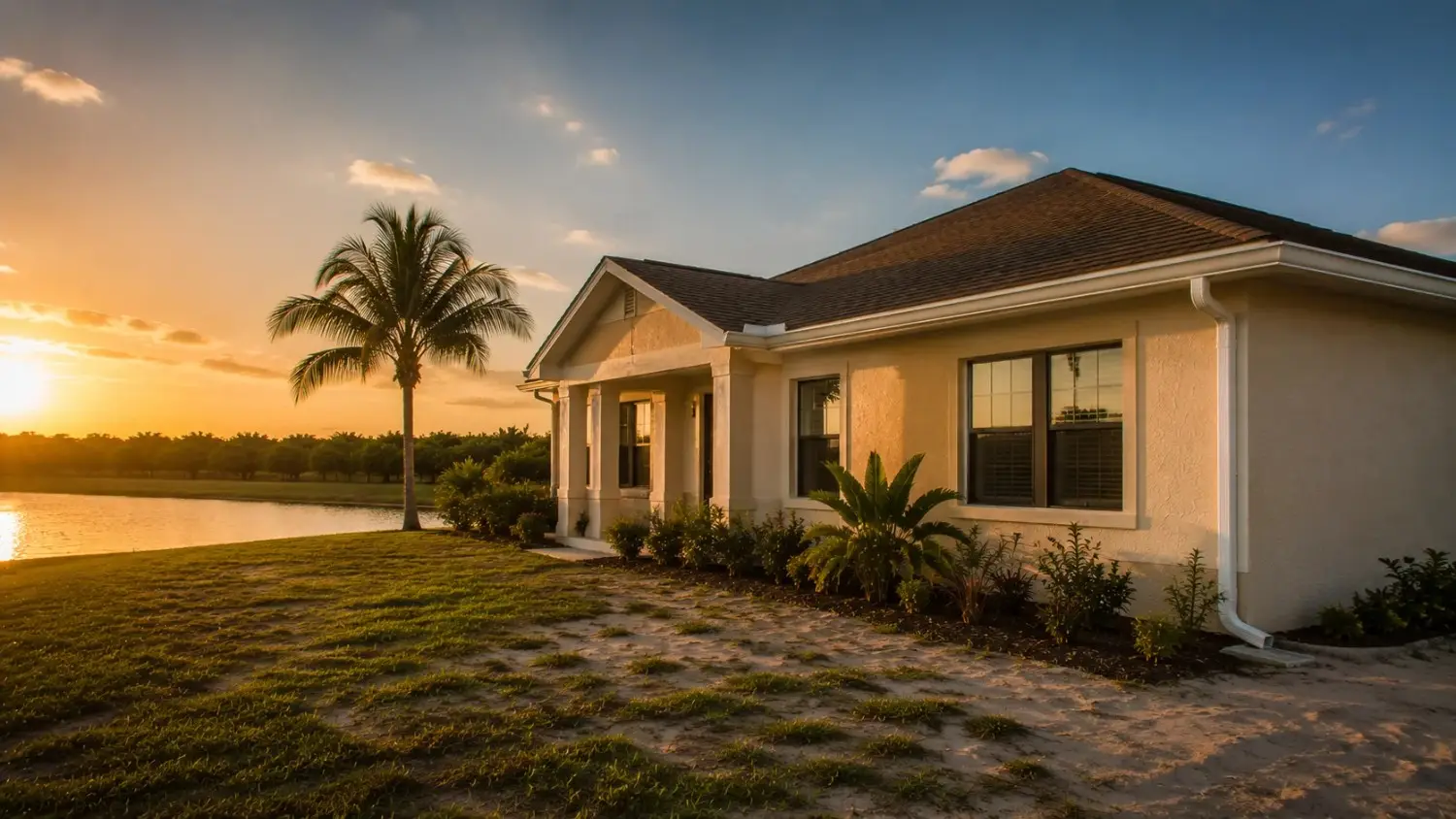 Kathleen, Florida residential roofline served by Polk County Gutter Company