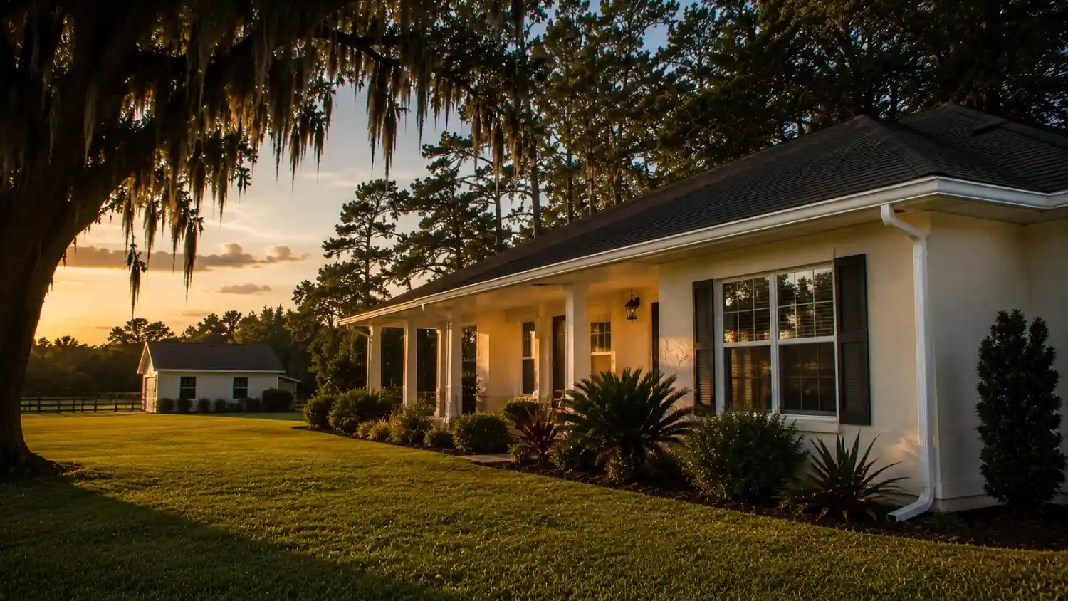 Lake Wales, Florida residential roofline served by Polk County Gutter Company