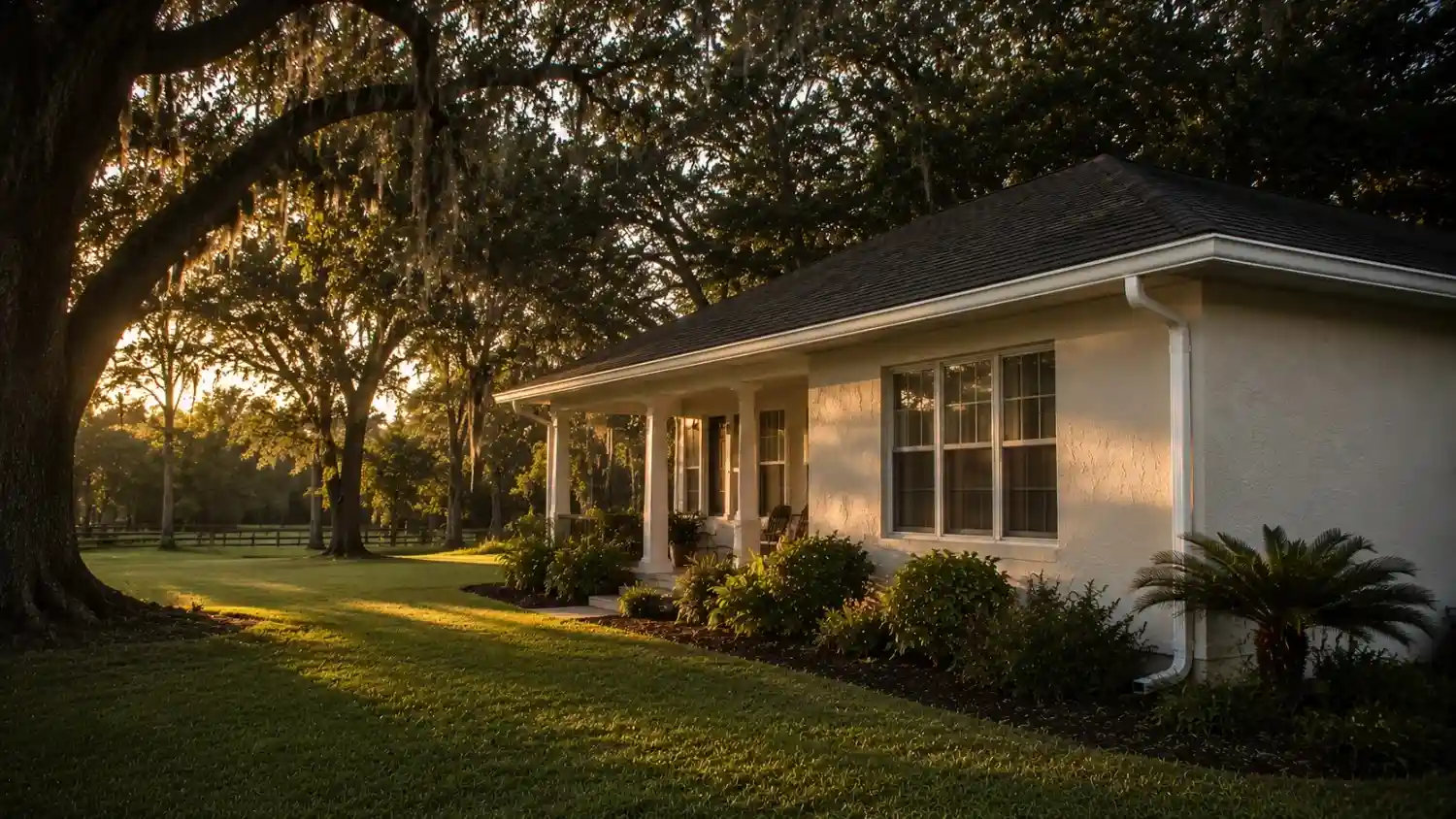 Mulberry, Florida residential roofline served by Polk County Gutter Company